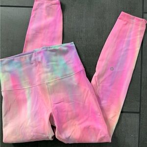 Lululemon Psychedelic Wash Rainbow Leggings